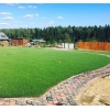 Посев газона.  Гидропосев.  Рулонный газон
